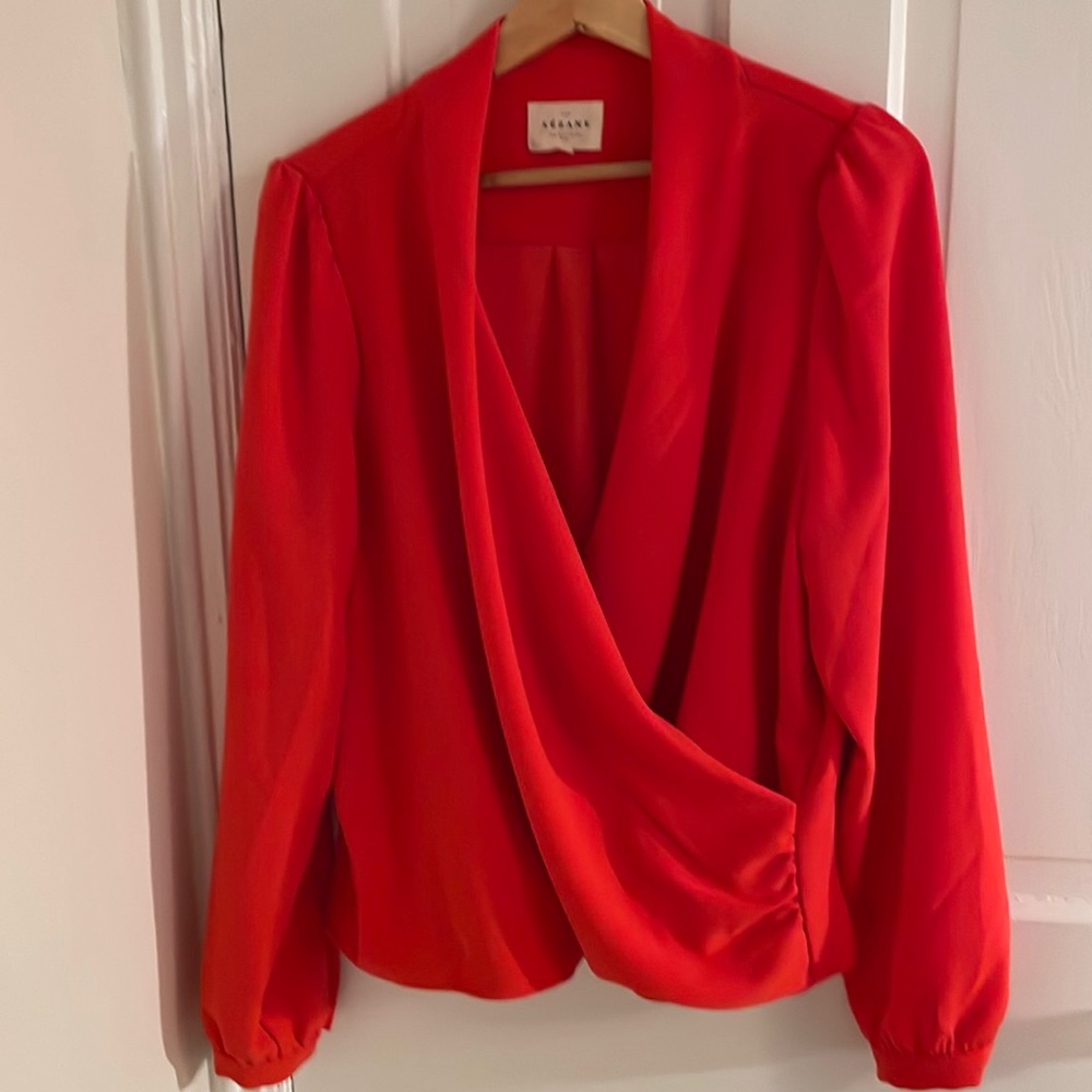 Sezane Faux-Wrap Blouse